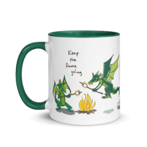 Keep the Flame Going mug - Pencil Nub Design